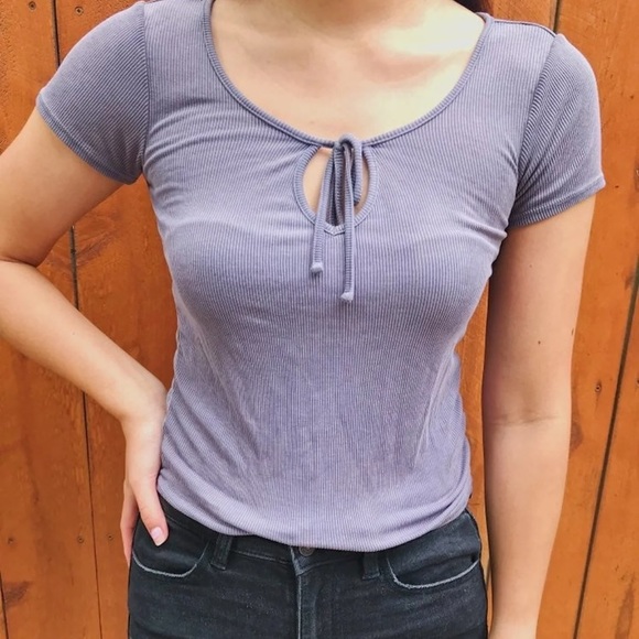 Purple Pacsun Keyhole shirt - Picture 1 of 2